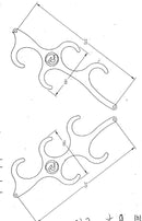 Rack Rod SS Antler Style - Pair