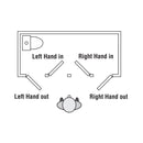 Chrome Locking Door Handle - Left Outward