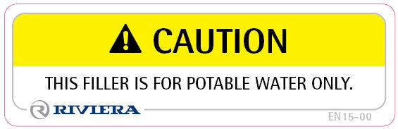 Label Safety Potable Water Only 15-00