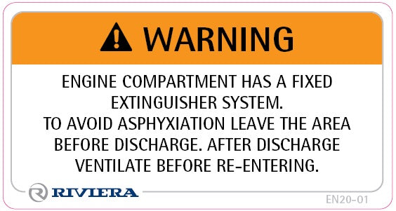 Label Safety Engine Compartment Ext. 20-01