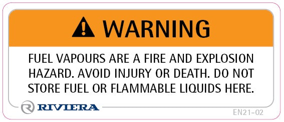 Label Safety Fuel Vapours Hazard 21-02