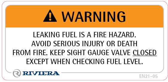 Label Safety Leaking Fuel 21-05