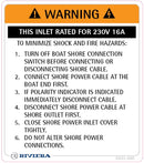 Label Safety Inlet 230V 16ATO 22-00D