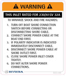 Label Safety Inlet 230/415V 32ATO 22-00F