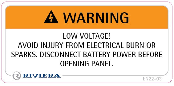 Label Safety Low Voltage! Avoid Injury 22-03