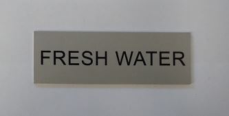 Label 'Fresh Water' 60 X 20Mm