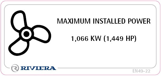 Label Max Installed Power 1066 kW 1449HP 49-22