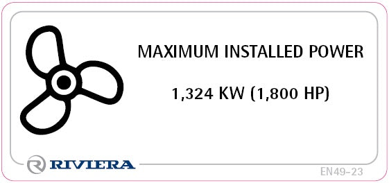 Label Max Installed Power 1324 kW 1800HP 49-23