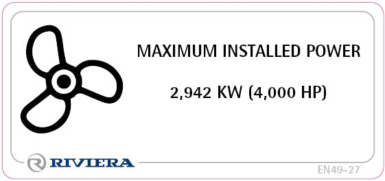 Label Max Installed Power 2942 kW 4000HP 49-27