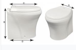 Toilet Assy Masterflush 24V Tall Flat bk