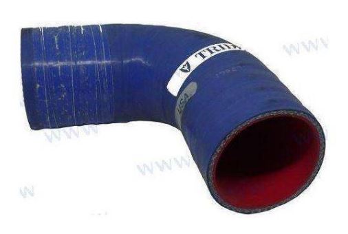 Elbow hose exhaust blue trident 90deg 2in