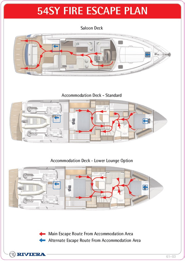 Label Safety Fire Escape Plan 54SY 61-03