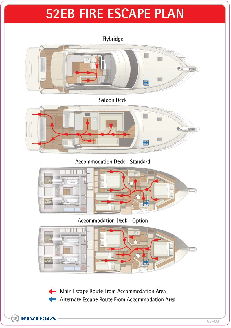 Label Safety Fire Escape Plan 52EB 63-03