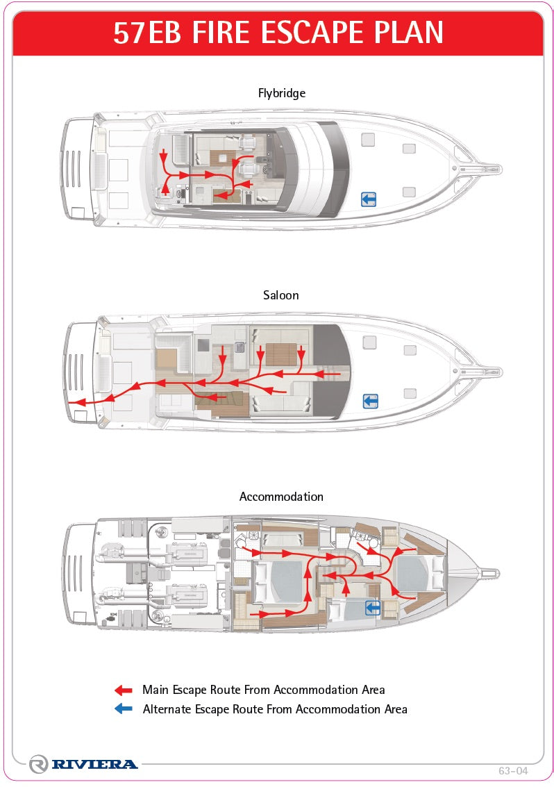 Label Safety Fire Escape Plan 57EB 63-04