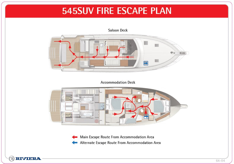 Label Safety Fire Escape Plan 545S 64-04