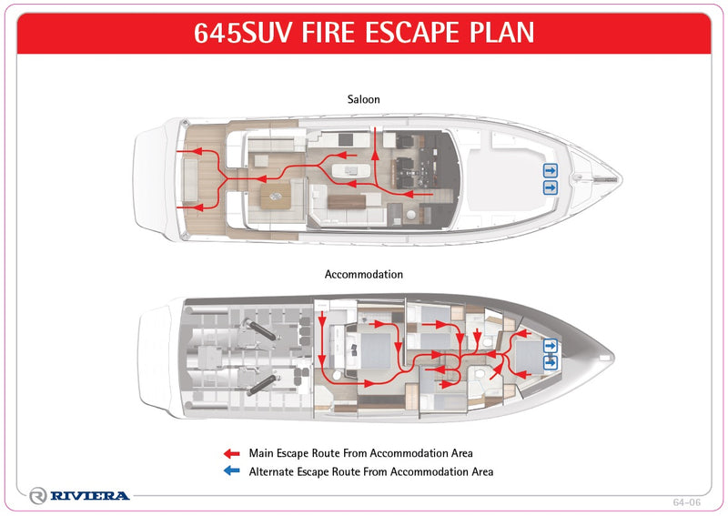 Label Safety Fire Escape Plan 645S 64-06