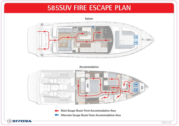 Label Fire Escape Plan 585S