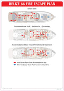 Label Safety Fire Escape Plan Belize 66HT 65-02