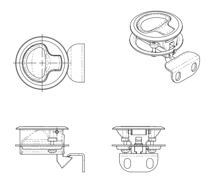 Latch Pull Ring Non-Lock 9-12 SS 38mm