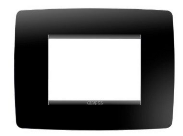 Plate Cover Toner Black 3 Gang Gewiss Chorus