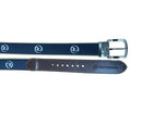 NEW Riviera Men's Belt Leather Brown/Navy with pouch