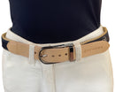 NEW Riviera Ladies Belt Leather Natural/Navy