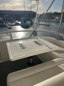 GRP TABLE WITH STAINLESS DRINK HOLDERS