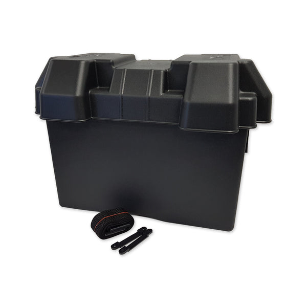 Black Battery Box with Lid & Strap