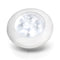 White Round 12V LED Courtesy Light - Black & White Rims