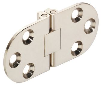 Hinge Brass Nickel Plated 65X30Mm