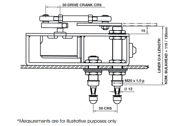 Wiper Motor Hepworth 50NM 24V Dual Drive