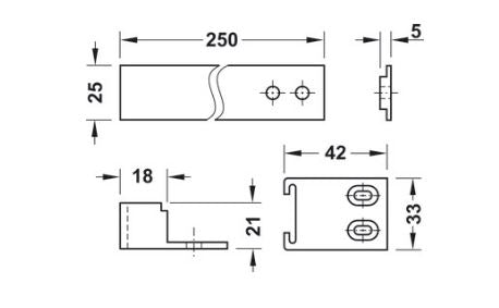 Connecting Fridge Door Mech Black/White