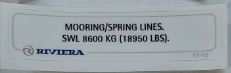 Label Safety Mooring/Spring Lines 51-02