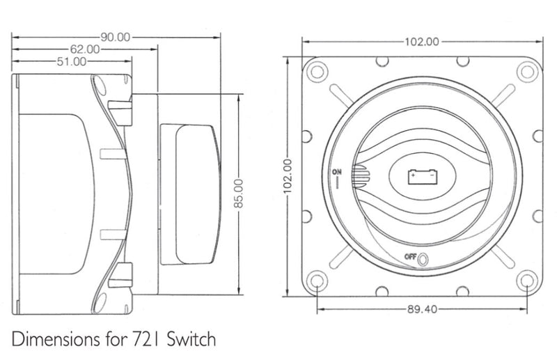 Heavy Duty Battery Master Switch 600A (SUR 720)