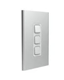 Cover Plate Clipsal Iconic Silver 3 Gang