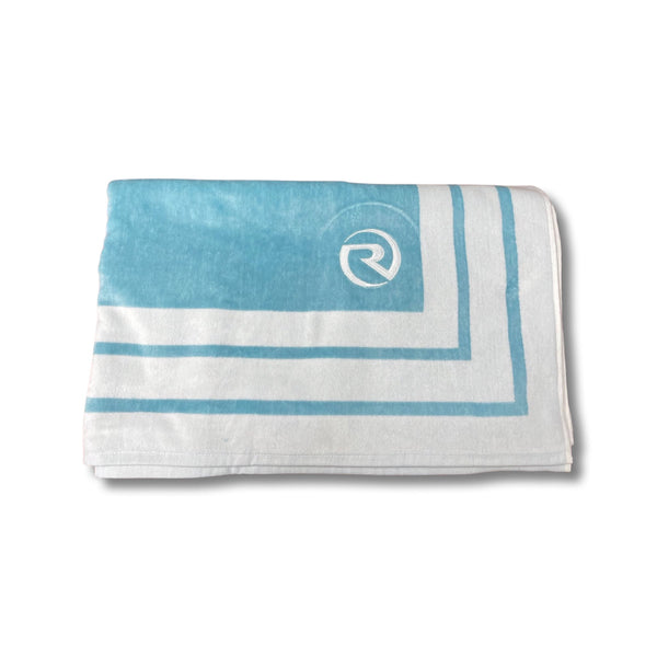 NEW Riviera Beach Towel Aqua/white
