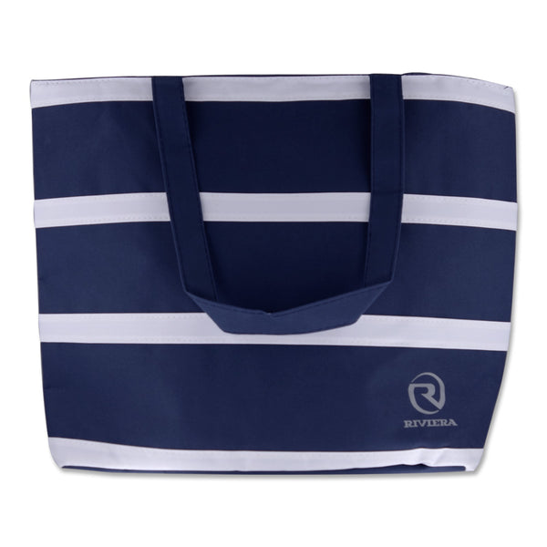 Riviera Cooler Bag Navy/White Stripe