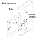 Chrome Locking Door Handle - Left Inward