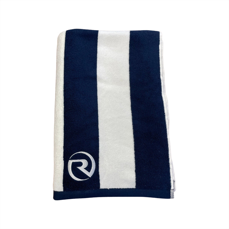 Riviera Beach Towel - Navy/White Stripe