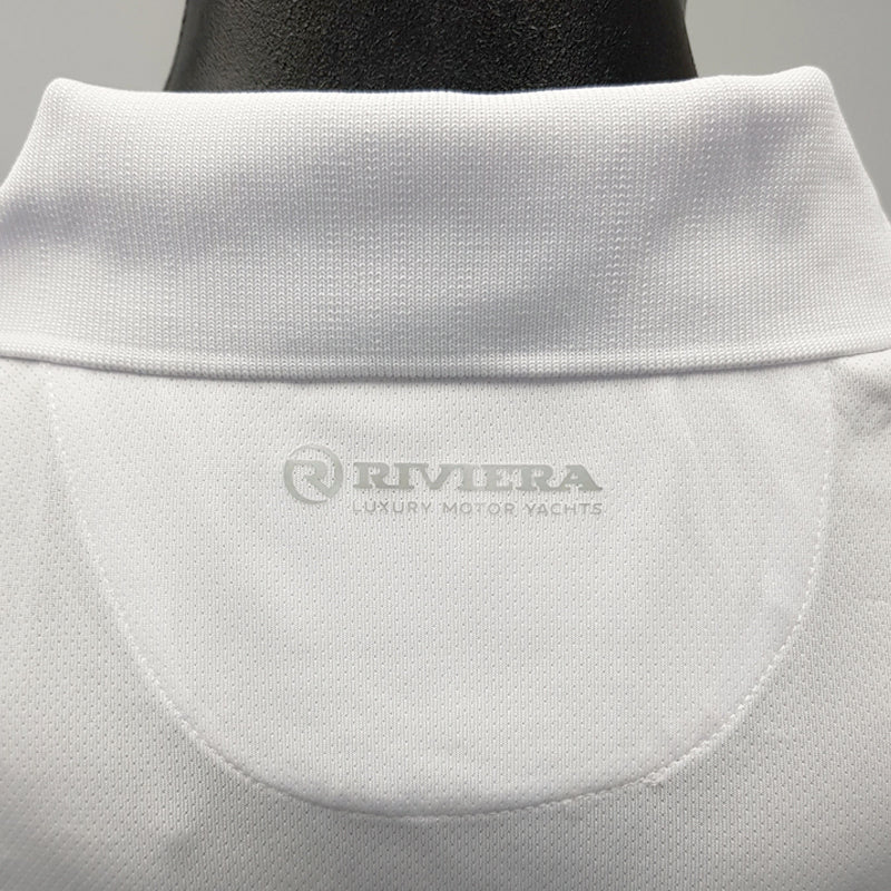 Mens Riviera Lifestyle Long Sleeve Polo - White