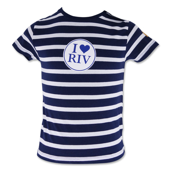 Boys Tee - Navy Stripe I love RIV