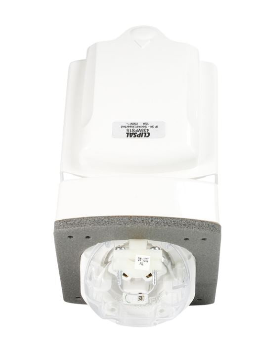 Weatherproof Inlet 15 Amp White IP34