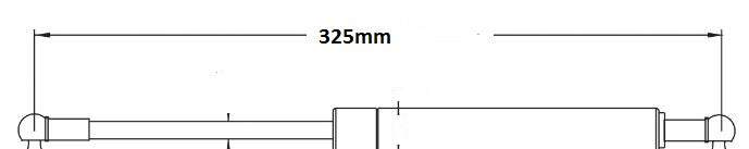 Gas Strut Damper 325mm Tsom Tub 395S