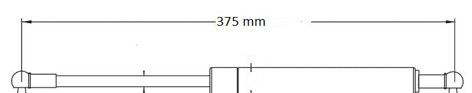 Gas Strut Damper 375mm Sln Door 395S
