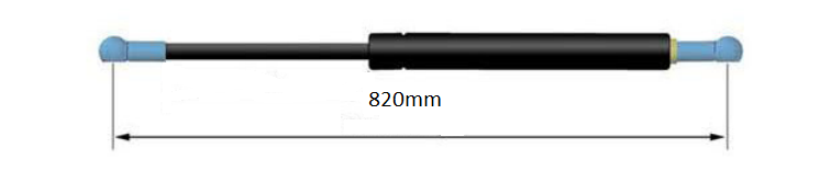 Gas Strut Only SS 820mm 45kg