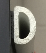 Rubber Seal D-Shaped with 3M Self-Adhesive Tape Small (per metre)